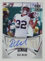 Dax Milne Signed Autographed 2021 NFL Draft Leaf Rookie Trading Card BA-DM2 - £2.75 GBP