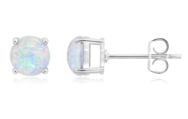 Crislu Opal Cubic Zirconia Stud Earrings 2.0 ctw October birthstone - £23.49 GBP