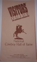 Vintage National Cowboy Hall Of Fame Visitors’ Guide &amp; Map Oklahoma - $1.99