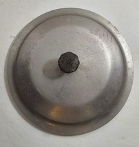 Vintage Aluminum Black Top Knob 7 1/2&quot; Round Pot Pan Replacement Lid #21 - £14.79 GBP