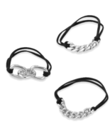 Bracelet Hair Ties with Beige Black Elastic, Looks Cute on Your Wrist an... - £21.49 GBP
