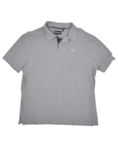 Barbour Shirt Mens 2XL Grey Polo Short Sleeve 100% Cotton Pique Shield Logo - £26.05 GBP