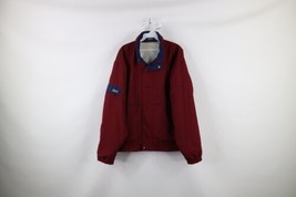 Vintage 80s Streetwear Mens Medium Goretex Waterproof Golfing Rain Jacket Maroon - £38.84 GBP