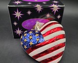 2001 Christopher Radko Brave Heart American Flag Christmas Tree Ornament... - $24.74