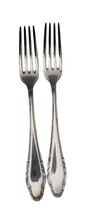 2 Vintage Wellner Germany Silverplate Dinner Fork 53166 Forks - $39.60