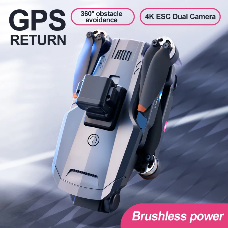 Gps Dron 4k/6k/8k 1200M professiona Dual HD Camera Four-side Obstacle Avoidan - £221.66 GBP+
