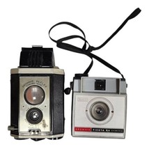 1950s Kodak Brownie Fiesta R4 w/ 1940 Brownie Reflex Synchro Box Cameras - £36.94 GBP