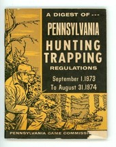 1973-74 Pennsylvania Hunting Trapping Regulations Hunter Booklet - $14.54