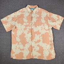 Tori Richard Shirt Mens XL Orange Floral Hawaiian Silk Linen Blend Butto... - $436.49 MXN