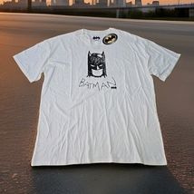 Batman NWT Sketch Graphic Print T-shirt Men’s Size XXL Cream DC Comics J3 - $23.76