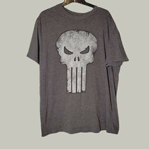 Marvel Punisher Shirt Mens Large Gray Short Sleeve Comics Casual Tee Graphic - £11.15 GBP