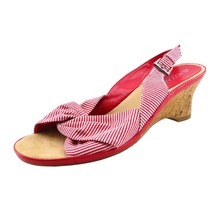 Aerosoles Size 9 M Red Slingback Fabric Women Sandal Shoes - £15.62 GBP