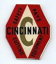 Coal Mining Helmet Decal Sticker Cincinnati Cutting Equipment Safety Pays - £24.32 GBP