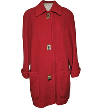 Vintage Red Wool Pea Coat Size 8 - £58.25 GBP