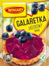WINIARY Jello: BLUEBERRY flavor PACK of 3 Made in Poland FREE SHIPPING - £7.34 GBP