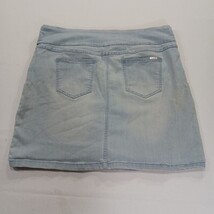 S.C. & Co. Denim Skort Women’s XL Faded Light Blue Pull-On Stretch Mini Skirt image 15