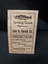 OLD ca. 1910 John B Varick Co. Adv Envelope GUNS RIFLES FISHING Manchest... - £11.14 GBP