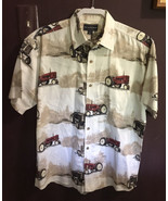 Bit and Bridle Men&#39;s Short Sleeve Western Vintage Tractors Shirt Size M - $19.80