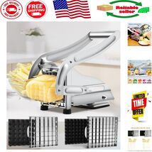 Professional Stainless Steel French Fry Cutter with 2 Interchangeable Bl... - $812.19 MXN