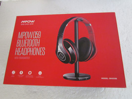 Mpow BH059B Bluetooth Over Ear Headphones w/ Transmitter Red &amp; Black - £27.53 GBP