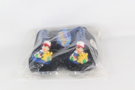 NOS Vintage 90s Pokemon Ash Ketchum House Slippers Shoes Black Youth XL ... - $98.95