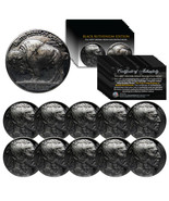 Lot of 10 Various Full Date BUFFALO NICKELS Coins - BLACK RUTHENIUM Indi... - $51.25 CAD