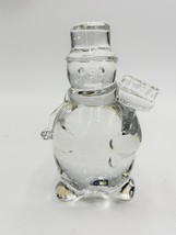 Baccarat France Crystal Snowman Figurine NOEL Christmas 4” Figurine Decor - $90.00