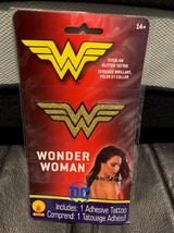 Wonder Woman Temporary Stick-On Glitter Tattoo - Cosplay, Dress-Up - Halloween - £5.47 GBP