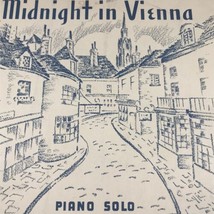 Midnight In Vienna Piano Solo Felix De Cola 1942 Vintage Sheet Music  - $9.89