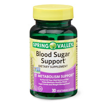 Spring Valley Blood Sugar Support Vegetarian Capsules 30 Count (ExP 12/2... - $19.75