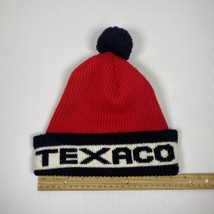 Vintage Texaco Pom Pom Ski Beanie Hat See Pictures - $14.95