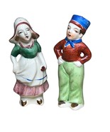 Dutch Couple Salt &amp; Pepper Shakers Holland Man and Woman Collectible - $369.07 MXN