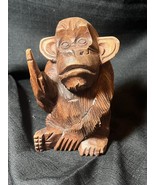 Vintage Carved Naughty Irreverent Monkey Chimp Ape Offensive Art Shootin... - $150.82 CAD