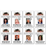 8 PC CHARLIES ANGELS CAST NAME BADGES TAGS HALLOWEEN COSPLAY MAGNET BACK - $139.19 CAD
