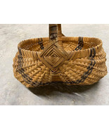 Vintage Large 18x13x13 Hand Woven Split Buttock Egg Gathering Basket - $59.99