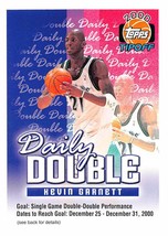 2000-01 Topps NBA Tip Off Daily Double #NNO Kevin Garnett Timberwolves  - £0.69 GBP