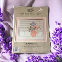 Candamar Cross Stitch Kit Something Special Iris In A Vase NEW Open End - £16.07 GBP