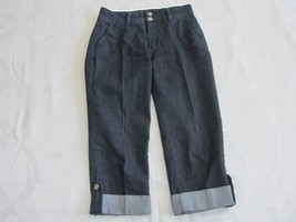 NYDJ Not Your Daughters Jeans Size 6 Cuffed 2 Button Waist Capri Crop Pr... - £25.28 GBP