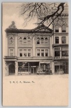 Warren PA YMCA With Magee&#39;s and Eichenberg&#39;s Jewelers Before Fire Postcard X28 - £39.36 GBP