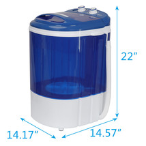 7.9Lb Mini Washing Machine With Washer Spinner Gravity Drain Pump Hose S... - £82.37 GBP