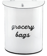 Rustic Farmhouse Style Grocery Bag Holder Wall-Mounted Vintage Enamelware - $857.44 MXN