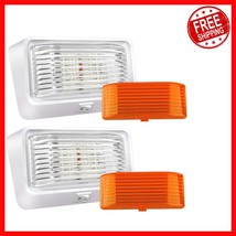 Energy-Efficient 12V LED Exterior Light for RV &amp; Trailer - 2 Pack with Lens - $28.12