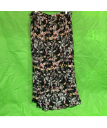 Style &amp; Co Printed High-Low Skirt Black Floral Large - £14.14 GBP