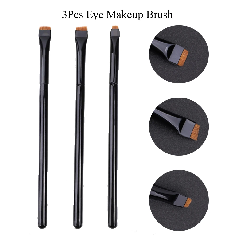 House Home Professional Eye Makeup Brushes Black Flat Eyeliner Brush Eyebrow App - £19.95 GBP