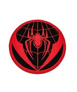 Marvel Spider-Man Miles Morales Chest Logo Round Printed Area Rug | 52 I... - £63.75 GBP