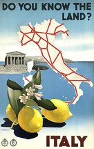 Italy - Do You Know The Land - 1930&#39;s - Travel Poster Magnet - £9.58 GBP