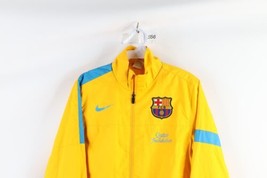 Nike Mens S Spell Out FC Barcelona Soccer Full Zip Warm Up Windbreaker Jacket - $59.35