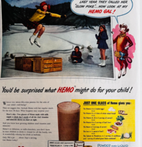 1947 Borden&#39;s Dairy Hemo Advertisement Nutritional Beverage Vintage DWWW8 - $29.99
