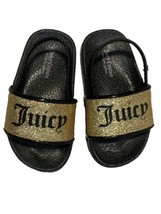 Juicy Couture Sandals Baby Toddler Size 4 Glitter Sandal Shoes Sparkle - $14.25