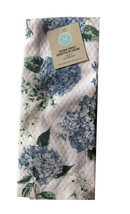 Martha Stewart Kitchen Dish Towels Set Of 3 Blue Hydrangea Spring Summer - £30.74 GBP